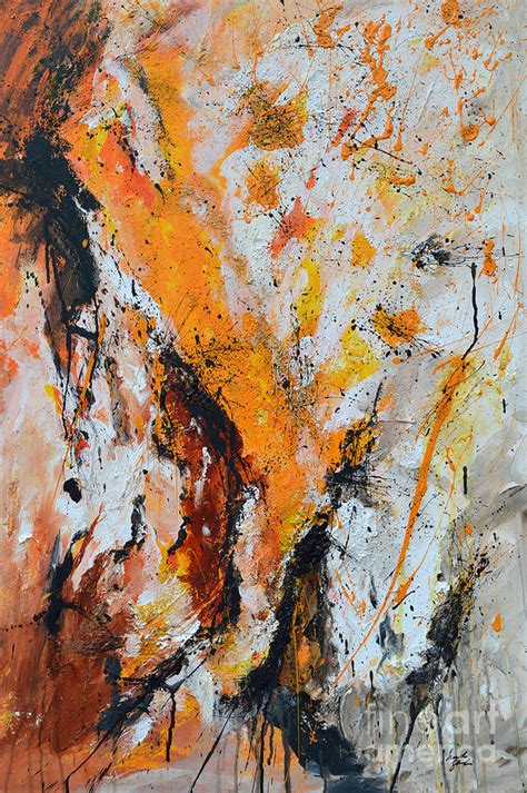Fire And Passion Abstract Painting By Ismeta Gruenwald