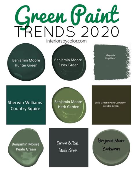 Green Paint Colors 2020 Interiors By Color Green Paint Colors