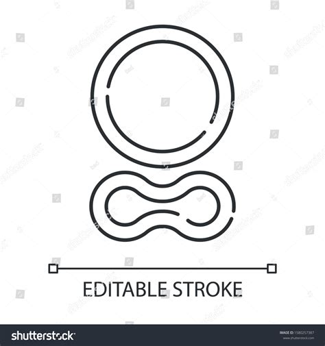 Contraceptive Ring Linear Icon Female Preservative Stock Vector Royalty Free 1580257387