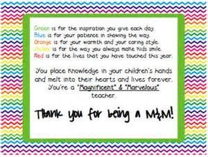 This printable is available at our thrifty ideas. M&m Poem For Teachers Printable - Yahoo Image Search ...