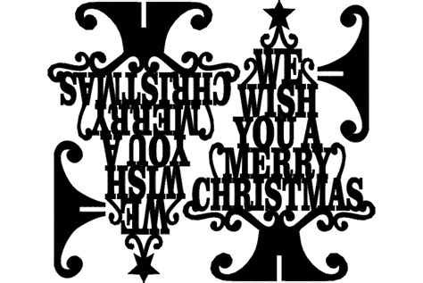 Stand Merry Christmas Wish Laser Cut Dxf File Free Download Vectors File