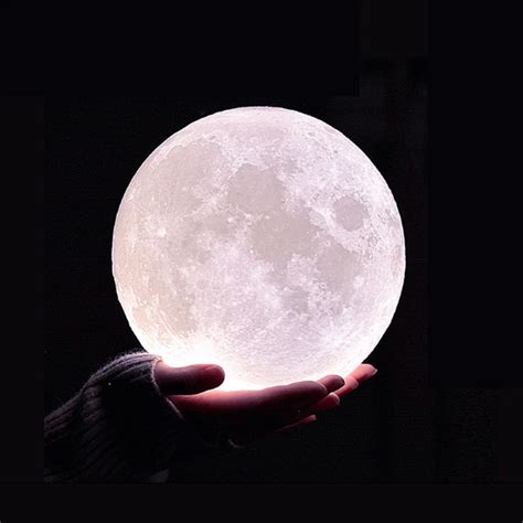 Usb Charged 3d Moon Lamp Night Light Lunar Moonlight 16 Colors Touch