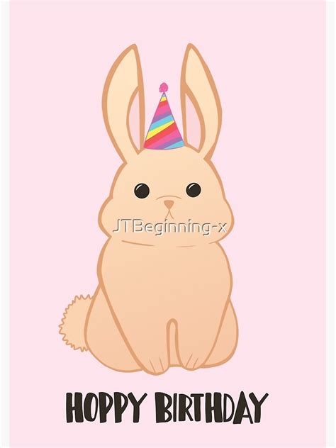 Happy Birthday Card Hoppy Birthday Card Bunny Card Paper Paper And Party