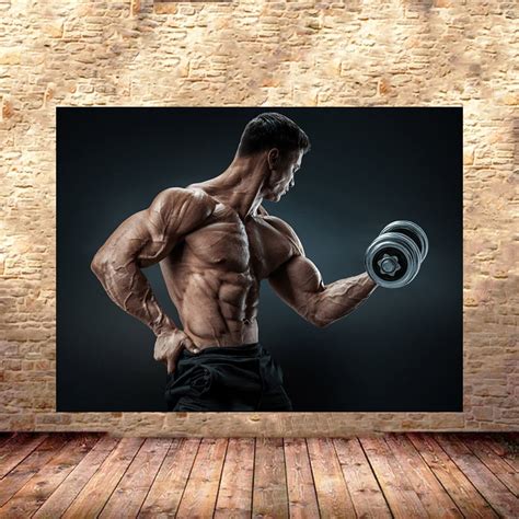 Buy Gym Motivational Wall Art Prints Bodybuilding Workout For Home Gym