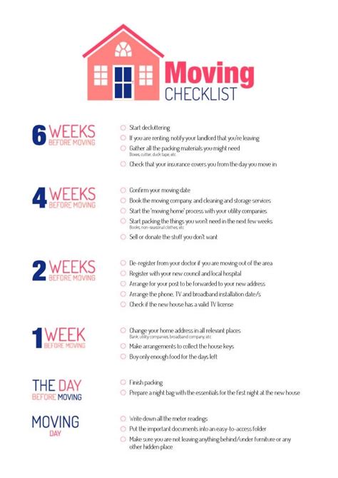 Checklist For Moving House Moving Made Easy Pinterest