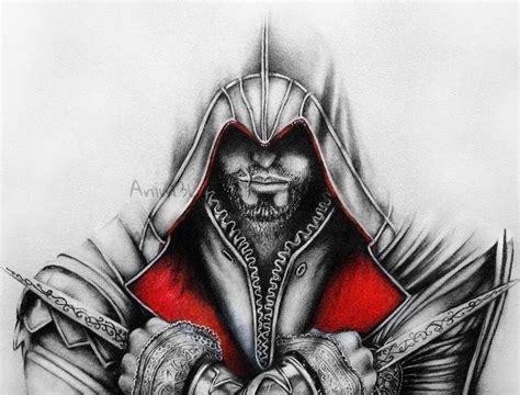 Drawing Ezio Auditore From Assassins Creed By Anim Lov R Ourartcorner
