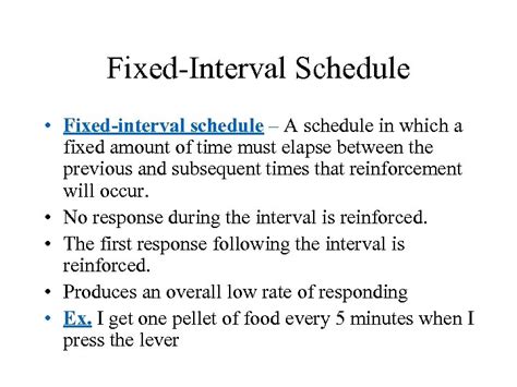 Examples Of Fixed Interval Schedule Fixed Interval Schedule Examples