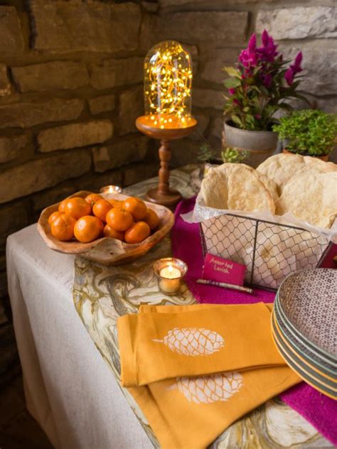 Try this do it yourself craft project for your next thanksgiving this means no fancy table settings but paper plates instead. How to Set Up a Gorgeous Buffet Table for Your Holiday ...