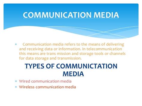 Data Communication And Communication Media