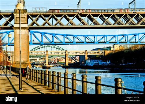 Six Bridges Newcastle Upon Tyne England Stock Photo Alamy