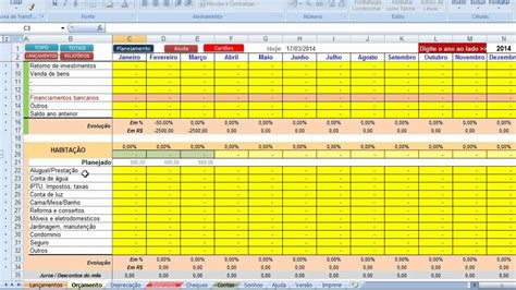 Aula 2 Inserindo Dados Na Planilha De Controle Financeiro Pessoal A