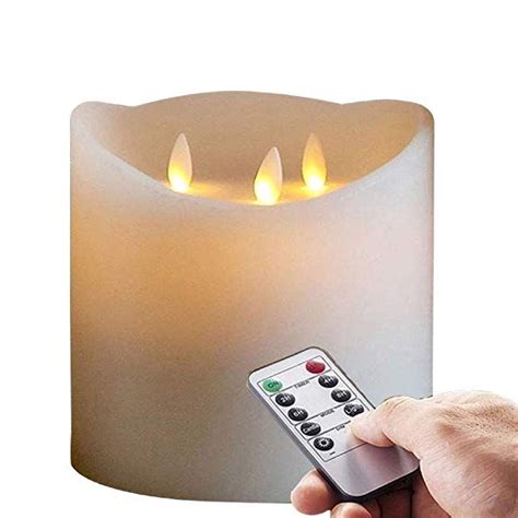 6x6 Huge 3 Wicks Remote Moving Flameless Candle Ivroy 1pcs Review