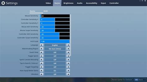 Fortnite Mouse Settings