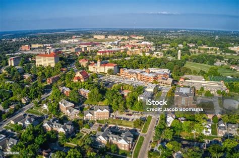 Aerial View Of Lawrence Kansas And Its State University Stock Photo