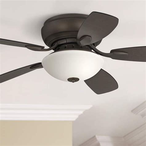 Check flush mount ceiling fan & downrod fan installing, get tips to choose the best size hugger/flush ceiling fan for low ceiling height and small rooms. 44" Casa Habitat Oil-Rubbed Bronze Hugger LED Ceiling Fan ...