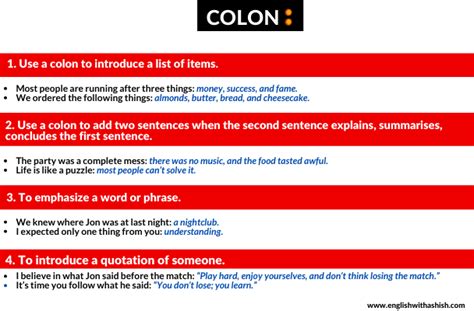 When And When Not To Use A Colon In English Usages Rules And Examples