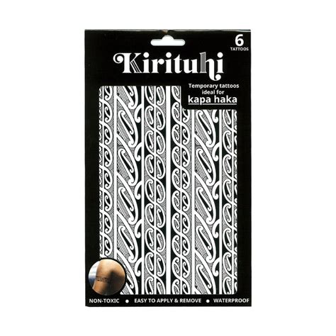 Kirituhi Temporary Tattoos Māori Design Armband Poi Princess