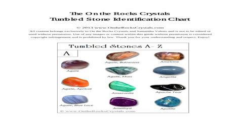 Tumbled Stone Identification Chart Store · Pdf Filetumbled Stone