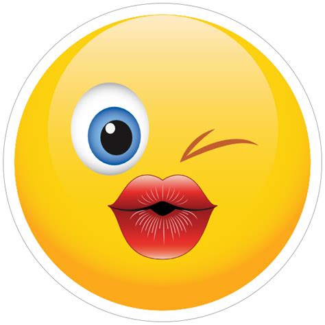 Cute Blowing A Kiss Emoji Sticker