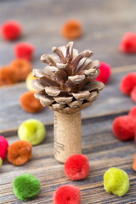 How To Make A Colorful Fall Pine Cone Tree Pine Cone Tree Pine Cone