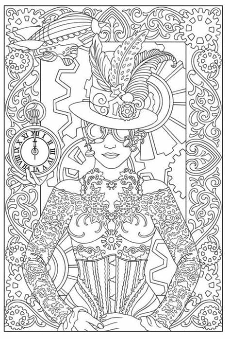 So my top got bigger and bigger and i only stopped at 100 free i initially saw all the craziness adult coloring pages created all around the world and i remember reading an article about the millions of coloring. Free Steampunk Coloring Pages | Simply Inspired | Designs ...