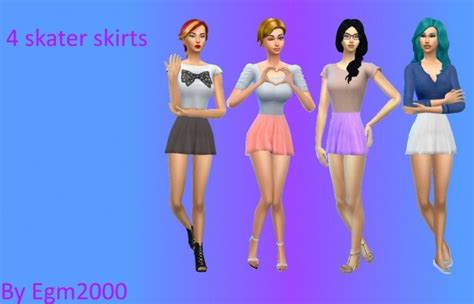 Skater Skirt By Egm2000 At Mod The Sims Sims 4 Updates