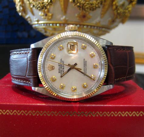 vintage leather strap rolex watches