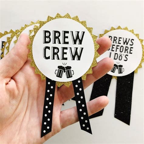 Brew Crew Bachelorette Party Pins I Do Crew Bride Tribe Etsy