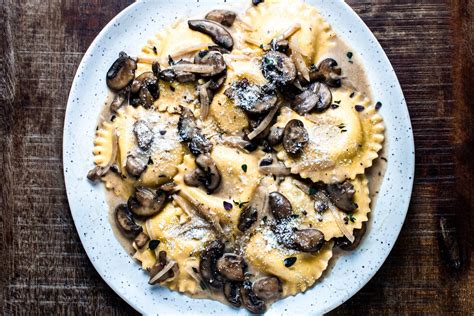 One Pan Mushroom Ravioli In A Marsala Cream Sauce — Zestes Recipes