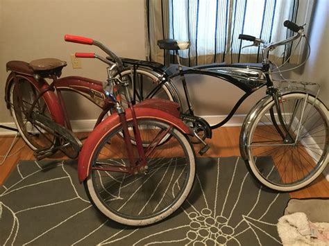 1951 Monark Super Deluxe And 1958 Schwinn Jaguar Mark Ii Cruiser Bikes