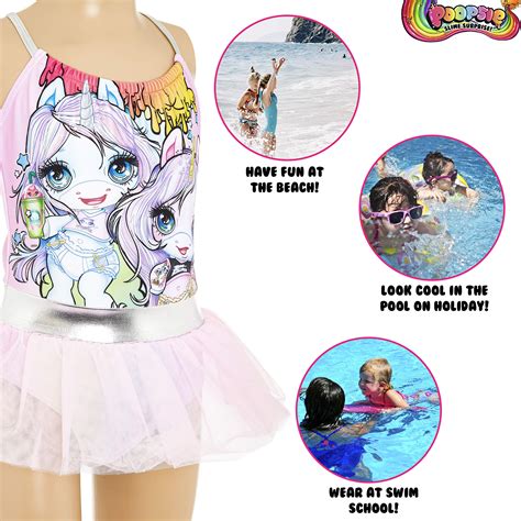 Poopsie Unicorn Surprise Swimming Costume For Girls One Piece Swimsuit
