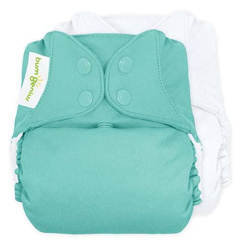 Bumgenius Freetime One Size Snap Cloth Diaper White And Mirror Buy