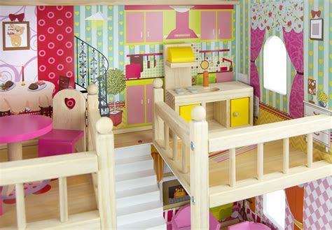 Holz Puppenhaus Meine Residenz Mit Möbeln Und Zubehör 4 Kleine