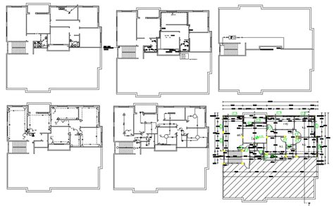 Working Drawing Bungalow Floor Plan Autocad File Cadbull