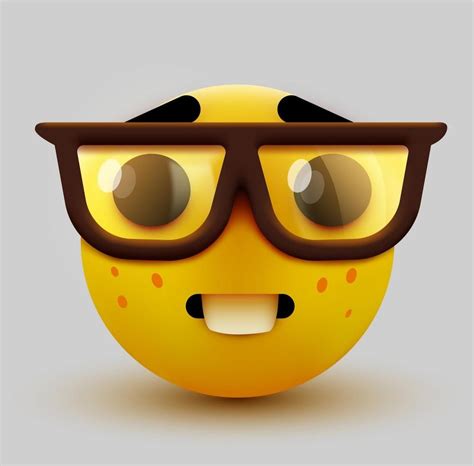 A Yellow Emoticon With Glasses On It S Face