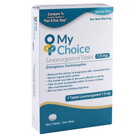 Ohm My Choice Emergency Contraceptive Levonorgestrel 15mg 1 Tablet