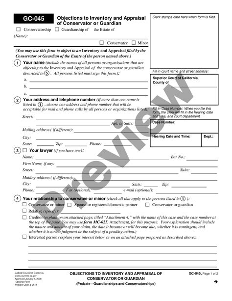 Inventory And Appraisal Form California Probate Us Legal Forms