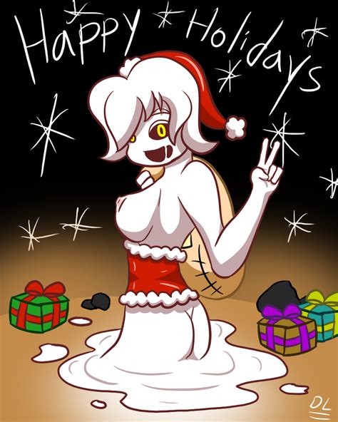 Rule 34 Black Sclera Breasts Christmas Christmas Outfit Delirium