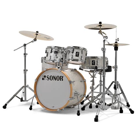 Sonor Aq2 20 White Pearl Studio Drumset Drum Kit