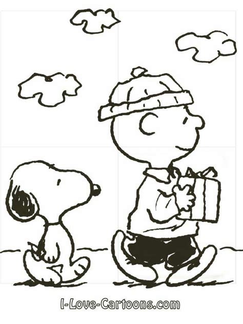 Snoopy Sharing The Holidays Thanksgiving Coloring Pages Christmas