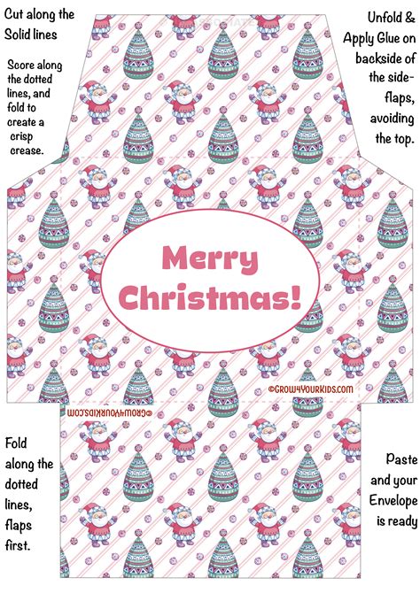 Christmas Envelope Templates For Kids Grow4yourkids
