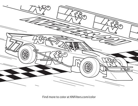 Dirt Late Model Race Car Coloring Pages Coloring Pages