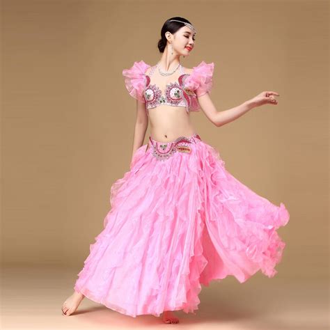 Belly Dance Costume Set Bra Top Belt Skirt Dress Rio Carnival Bollywood Pcs Belly Dancing