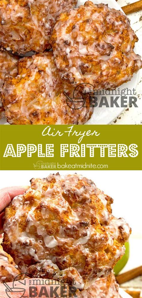 Flip on the other side after 3 minutes. Air Fryer Apple Fritters - The Midnight Baker