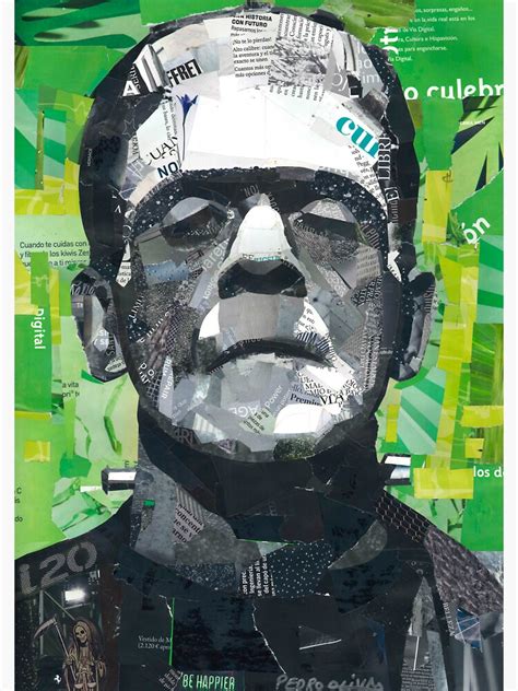 Frankenstein Collage Sticker By Oliva Collage Redbubble