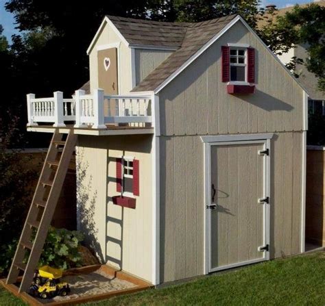 Genius Play House Over Backyard Shed Wish List Shed Playhouse