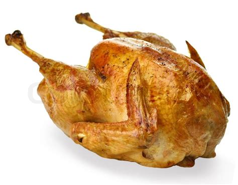 roasted turkey on white background stock image colourbox