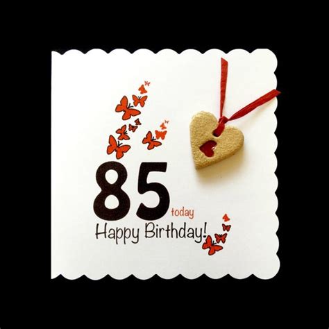 85th Birthday Card With Ceramic Heart Keepsake For Man Or Etsy