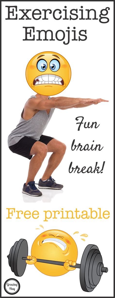Exercising Emojis Brain Break Or Just For Fun Growing Play Brain Breaks Health Fitness