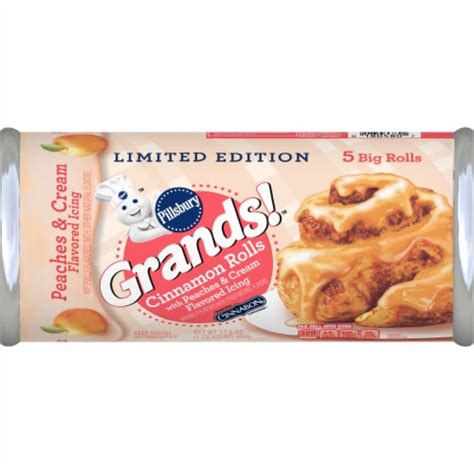 Pillsbury Grands Peaches And Cream Flavored Icing Cinnamon Rolls 5